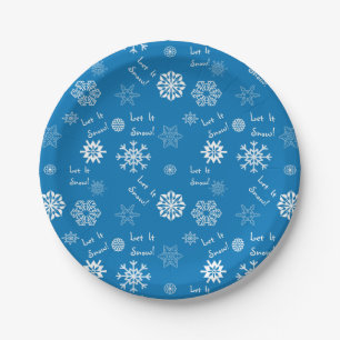 Assiettes En Carton Laisser Bleu Neige