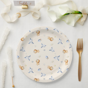 Assiettes En Carton Laisser l'aventure commencer petit bébé Baby showe