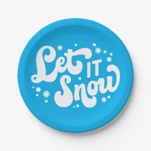 Assiettes En Carton Laisser neiger hiver design
