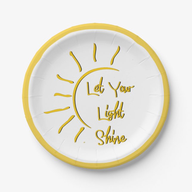 Assiettes En Carton Laissez briller votre lumière (Devant)