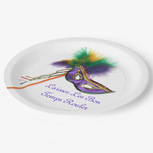 Assiettes En Carton Laissez Les Bon Temps Rouler ! (Angle)