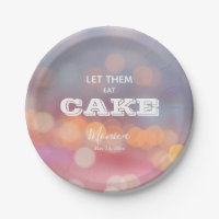Laissez-Les Manger Du Gâteau 7" Plaque Papier Anni