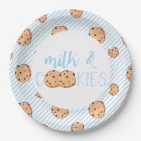 Lait et biscuits bleu fête d'anniversaire