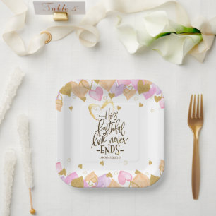 Assiettes En Carton Lamentations 3:22 Son Amour Fidèle Saint Valentin