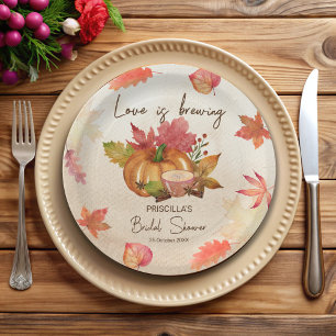 Assiettes En Carton L'amour brasse automne nuptiale douche