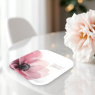 Assiettes En Carton l'amour en fleur douchette nuptiale minimale Papie