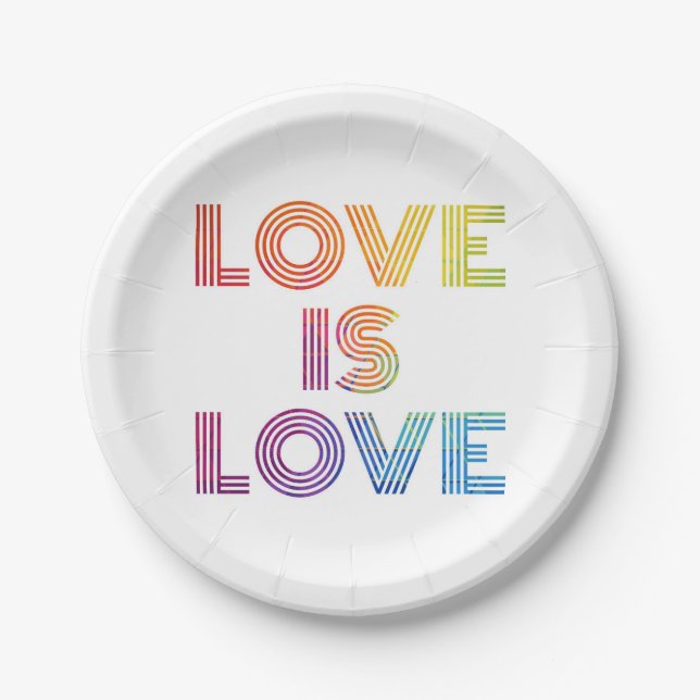 Assiettes En Carton L'amour est l'amour| Grandes surfaces modernes (Devant)