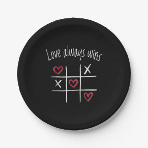 Assiettes En Carton L'amour gagne toujours