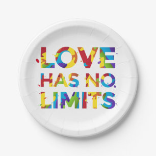 Assiettes En Carton L'amour n'a pas de limites
