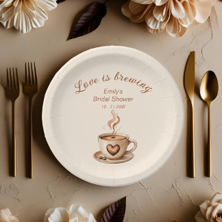 Assiettes En Carton L'amour rustique brasse la Fête des mariées de caf
