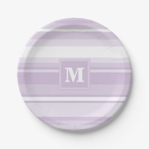 Assiettes En Carton Landes violettes de chardon monogramme