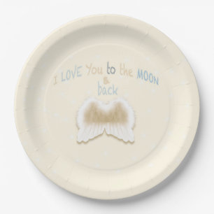 Assiettes En Carton L'ange s'envole les plaques à papier 9"
