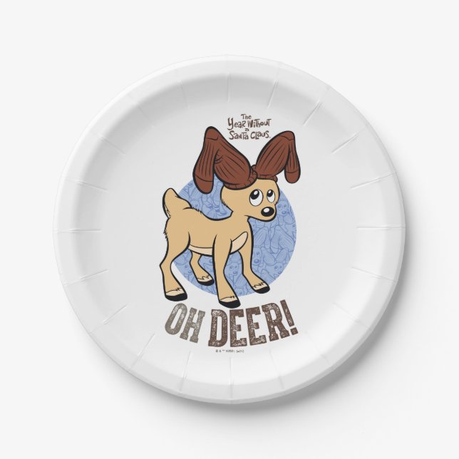 Assiettes En Carton L'ANNÉE SANS SANTA CLAUS™ | Vixen "Oh Deer" (Devant)
