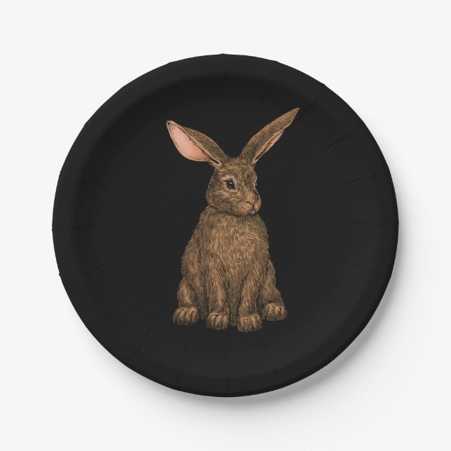 Assiettes En Carton Lapin 3 (Devant)