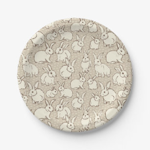 Assiettes En Carton Lapin Céleste lapins Bonanza - motif.