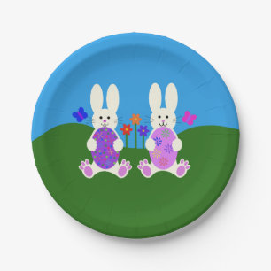 Assiettes En Carton Lapin de Pâques #6 Plaques en papier