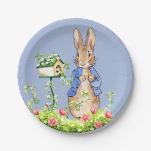 Assiettes En Carton Lapin de Pâques classique Maison de l'oiseau