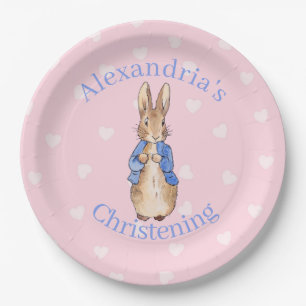 Assiettes En Carton Lapin de Pâques classique personnalisé