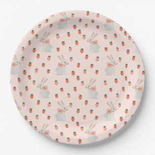 Assiettes En Carton Lapin et fraise
