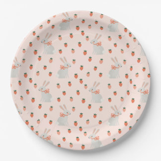 Assiettes En Carton Lapin et fraise