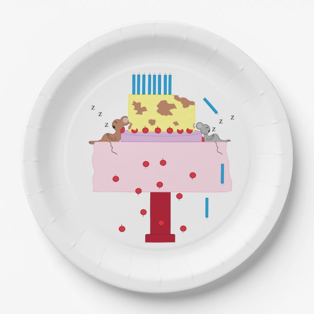 Assiettes En Carton L'après-midi Nap- Anniversaire Beldday (Devant)