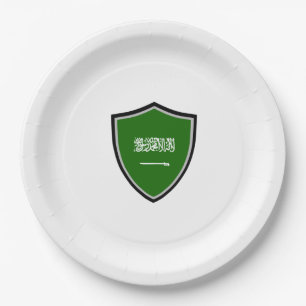Assiettes En Carton L'Arabie Saoudite bouclier
