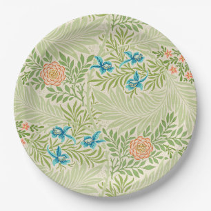 Assiettes En Carton Larkspur Motif (par William Morris)