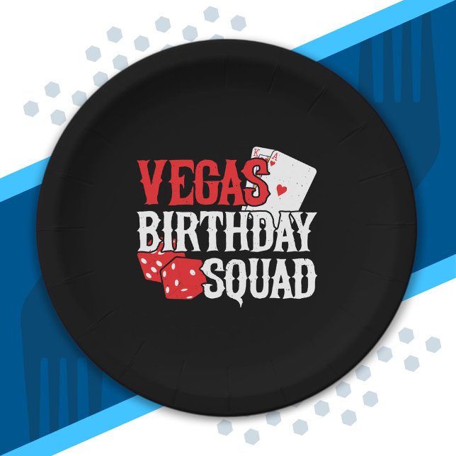 Assiettes En Carton Las Vegas Birthday - Party in Vegas Birthday Squad (Créateur téléchargé)