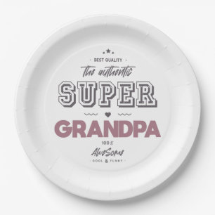 Assiettes En Carton L'authentique super-grand-père