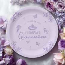 Lavande pourpre personnalisée Quinceanera