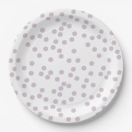 Assiettes En Carton Lavender Confetti / À petits pois