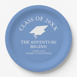 Assiettes En Carton L'aventure commence la graduation