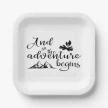 L'aventure commence Plaque en papier