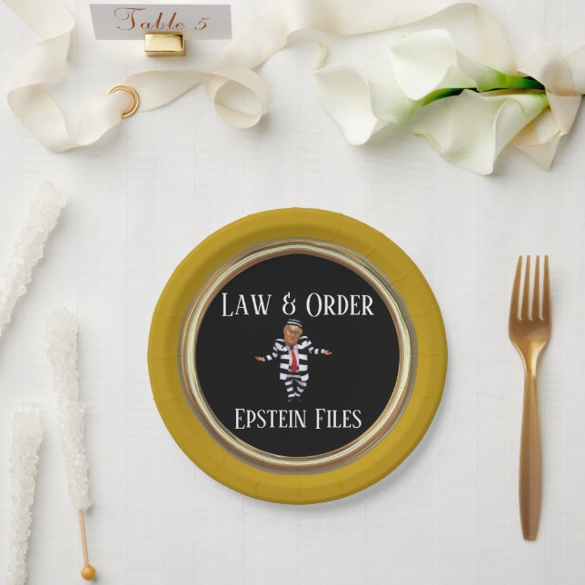 Assiettes En Carton Law & Order Paper Plate (Mariage)