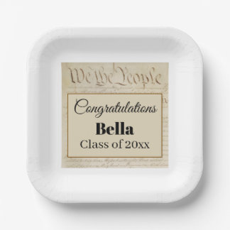 Assiettes En Carton Law School Lawyer Paralegal Graduate Constitution