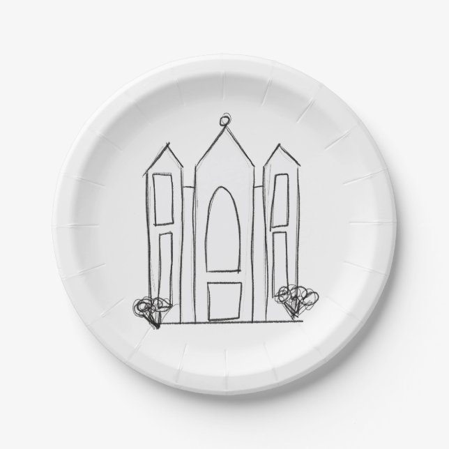 Assiettes En Carton LDS Salt Lake City (Devant)