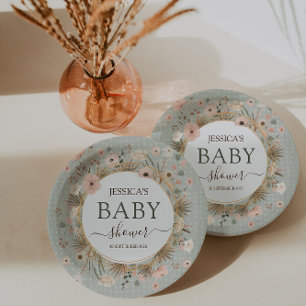 Assiettes En Carton Le Baby shower chic du désert