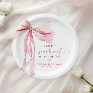 Assiettes En Carton Le Baby shower de la Saint Valentin de la petite c