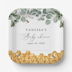 Assiettes En Carton Le Baby shower de verdure Can Bee