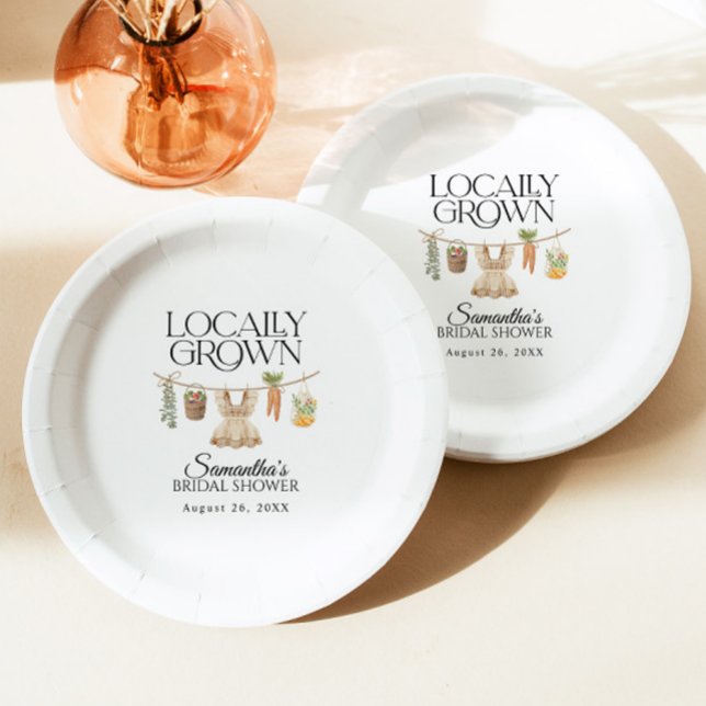 Assiettes En Carton Le Baby shower des fermiers cultivés localement (Créateur téléchargé)