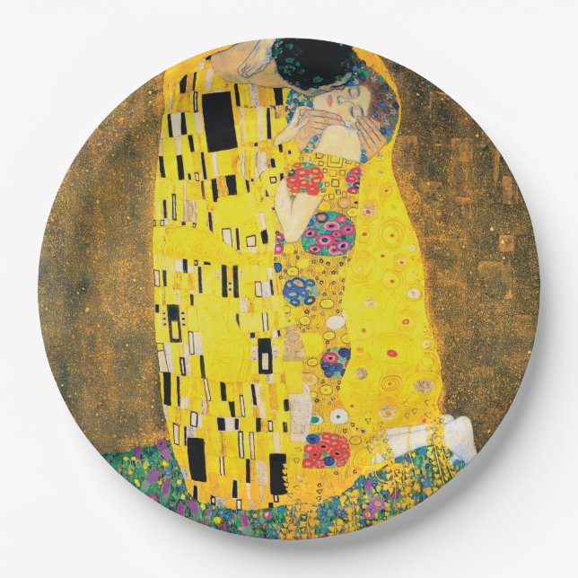 Assiettes En Carton Le baiser de Gustav Klimt (Devant)
