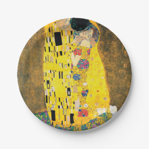 Assiettes En Carton Le baiser par Gustav Klimt