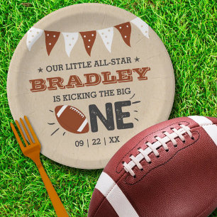 Assiettes En Carton Le Big One Football 1er anniversaire