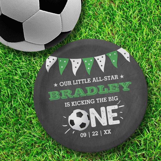 Assiettes En Carton Le Big One | Football 1er anniversaire (Créateur téléchargé)