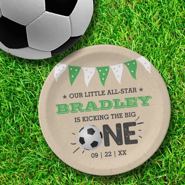 Assiettes En Carton Le Big One | Football 1er anniversaire (Créateur téléchargé)