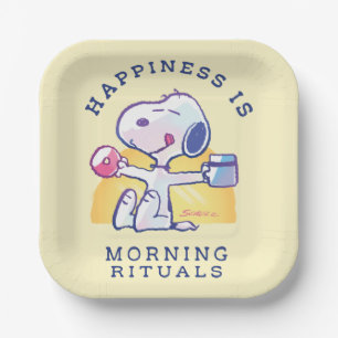 Assiettes En Carton Le bonheur, c'est les rituels du matin