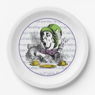 Assiettes En Carton Le chapelier fou