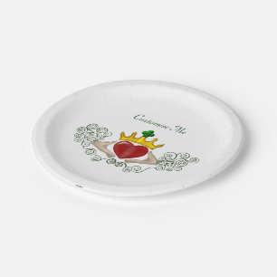 Assiettes En Carton Le Claddagh (couleur complète)