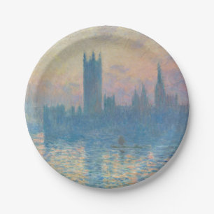 Assiettes En Carton Le coucher du soleil des Chambres de Claude Monet