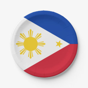 Assiettes En Carton Le drapeau des Philippines